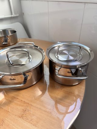 Juego 5 Cacerolas Fissler Acero Inoxidable