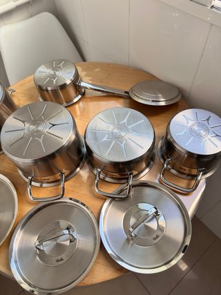 Juego 5 Cacerolas Fissler Acero Inoxidable