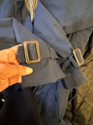 Gabardina azul entretiempo
