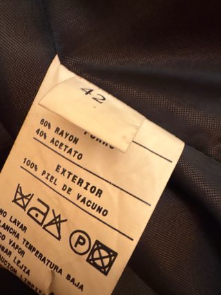 Chaqueta Piel Vacuno Negra/Marrón