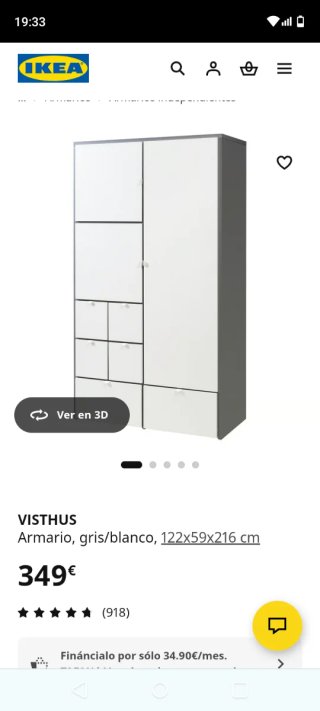 En Huelva armario VISTHUS Ikea