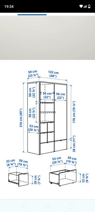 En Huelva armario VISTHUS Ikea