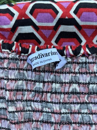 Top Zara Estampado Geométrico