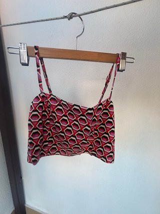 Top Zara Estampado Geométrico