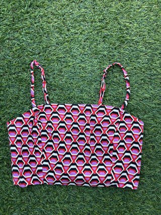 Top Zara Estampado Geométrico