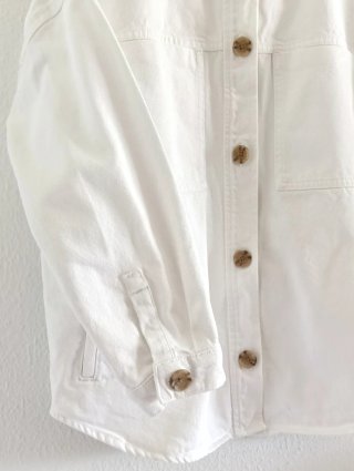 Sobrecamisa Zara vaquera blanca oversize XS/S