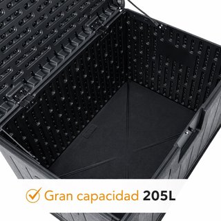 Baúl exterior almacenaje de resina impermeable
