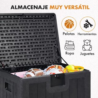 Baúl exterior almacenaje de resina impermeable
