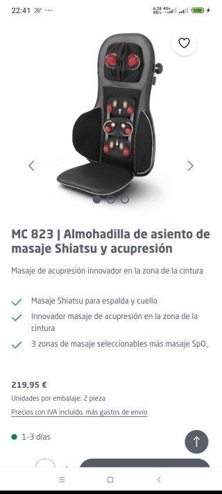 ADAPTADOR PARA SILLA DE MASAJE SIATSHU