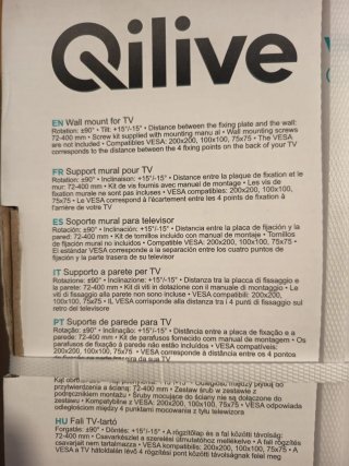 Soporte pared TV Qilive Q.1872 sin estrenar
