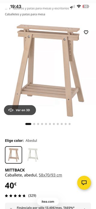 Caballetes MITTBACK IKEA Madera