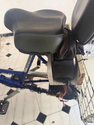 Triciclo Eléctrico Azul con Cesta