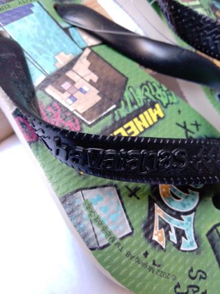 Havaianas Minecraft Talla 29/30 Verde/Negro