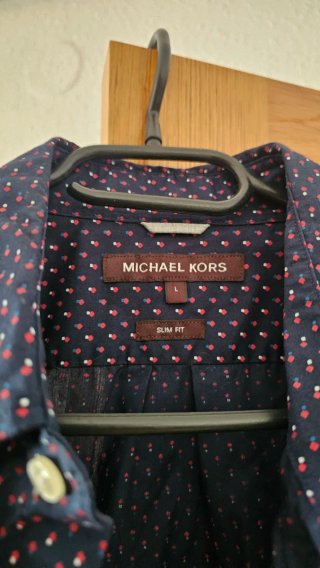 Camisa Michael Kors Azul con Rojo