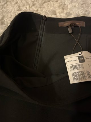 Falda Adolfo Dominguez Negra Talla 38