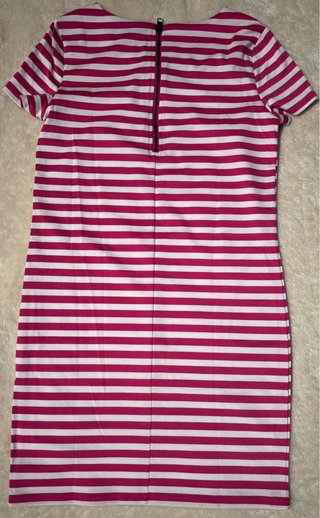 Vestido VILA rayas fucsia y blanco Talla S
