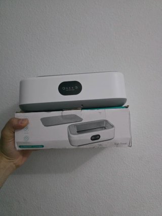 Limpiador Ultrasónico Blanco y Gris