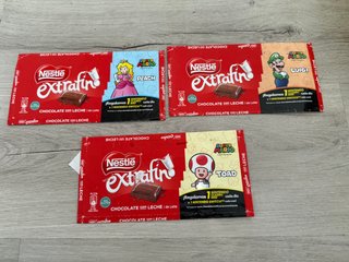 3 envoltorios chocolate Nestlé Nintendo - Mario