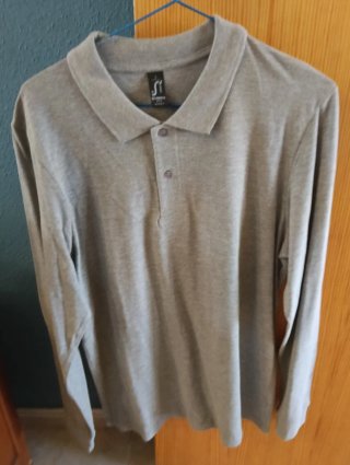 Polo manga larga Sol's gris talla L