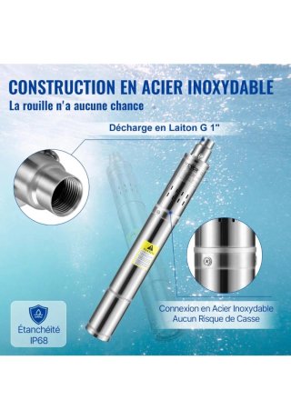 Bomba Sumergible VEVOR 35 L/min 108m