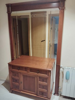 Taquillón madera maciza con espejo precio negociab