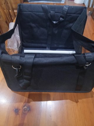 Transportín para coche negro