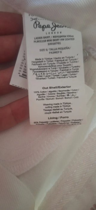 Falda vaquera Pepe Jeans blanca