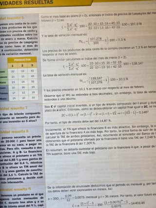Matematicas aplicadas 1 bachillerato