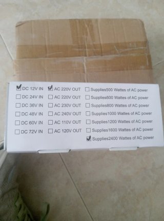 INVERSOR 2400W DC12V-AC220V
