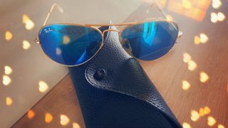 Gafas Ray-Ban Aviator Azules y Doradas