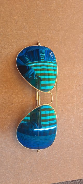 Gafas Ray-Ban Aviator Azules y Doradas