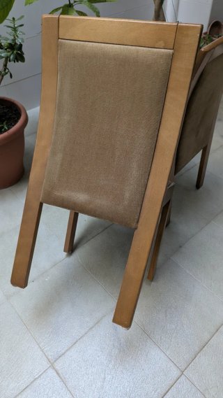 Lote 6 Sillas Madera Haya Tapizadas