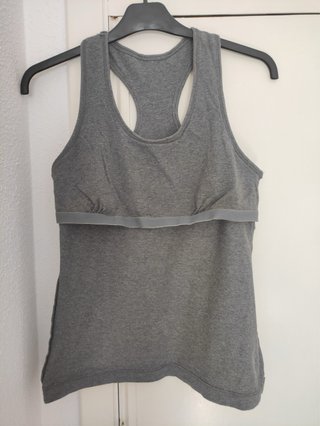 Camiseta deportiva gris mujer
