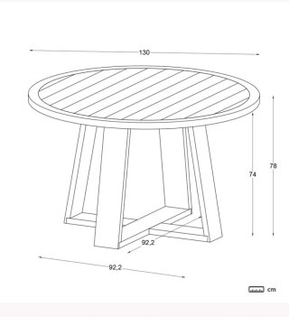 Mesa comedor 130 cm Banak importa.