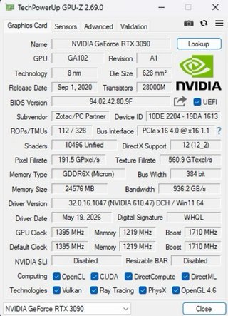RTX 3090 ZOTAC GAMING Trinity OC 24GB