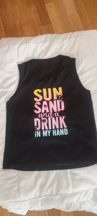 Camiseta deportiva chica Sun, Sand & Drink