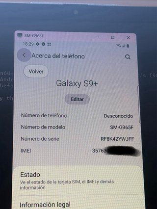 Samsung Galaxy S9 Plus Negro Roto