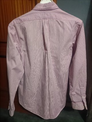 Camisa Polo Ralph Lauren Rayas Rosas Talla L