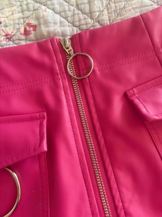 Gonna Shein rosa pelle XS