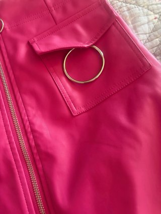 Gonna Shein rosa pelle XS