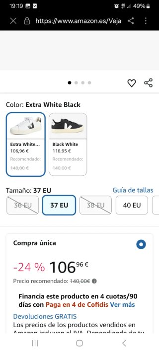 Zapatillas Veja blancas