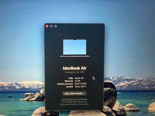 MacBook Air 15" M4 16GB 512GB Prácticamente nuevo