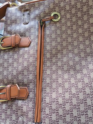 Bolso Grande Salvador Bachiller Cuero Camel/Granat