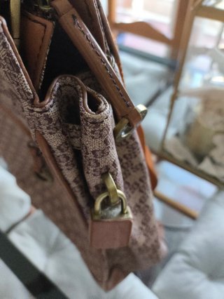Bolso Grande Salvador Bachiller Cuero Camel/Granat