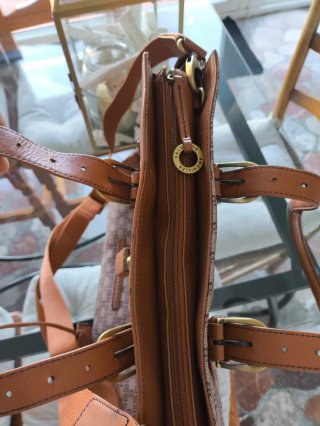 Bolso Grande Salvador Bachiller Cuero Camel/Granat