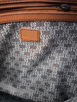 Bolso Grande Salvador Bachiller Cuero Camel/Granat