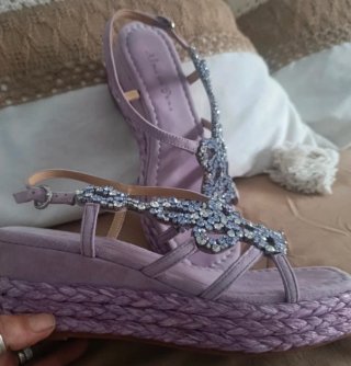 Sandalias Alma en Pena Moradas Talla 38
