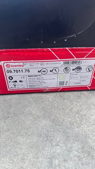 Discos de freno Brembo rayados