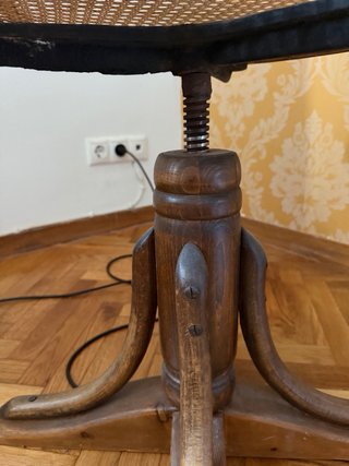 Silla giratoria escritorio antigua madera