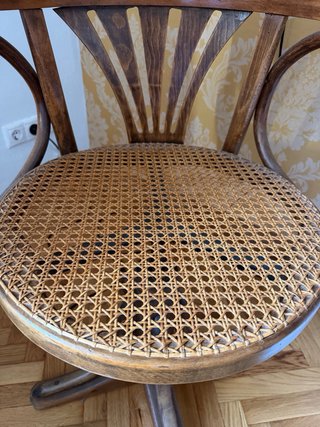 Silla giratoria escritorio antigua madera